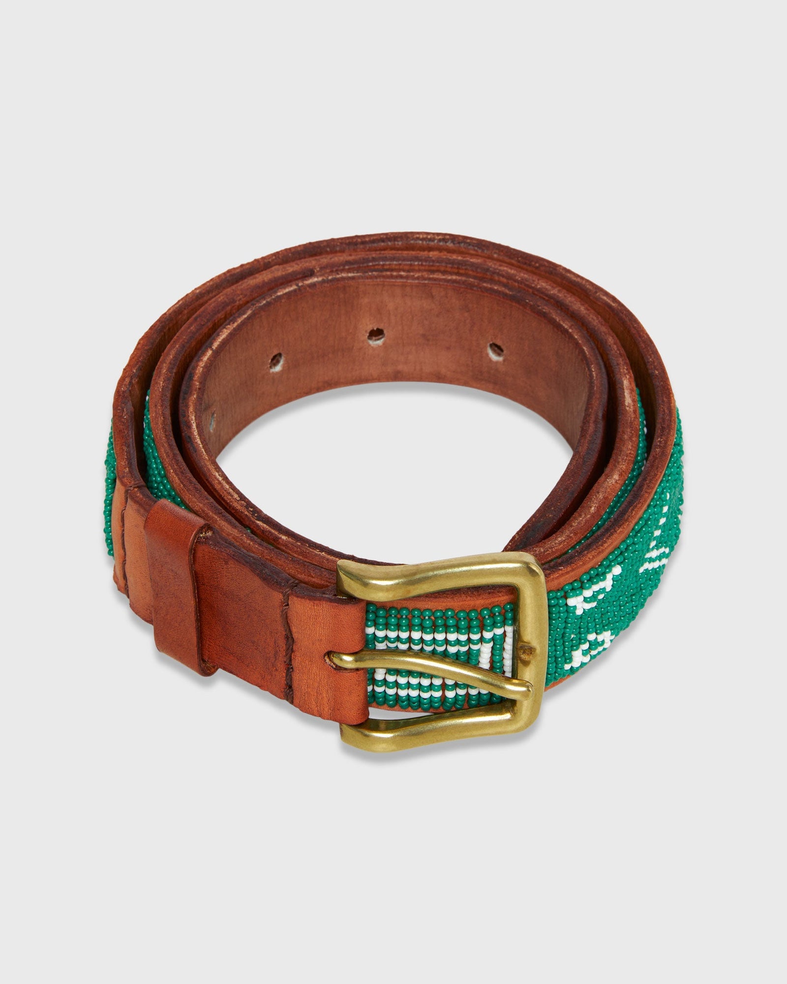 1 25 African Beaded Belt In Green Village