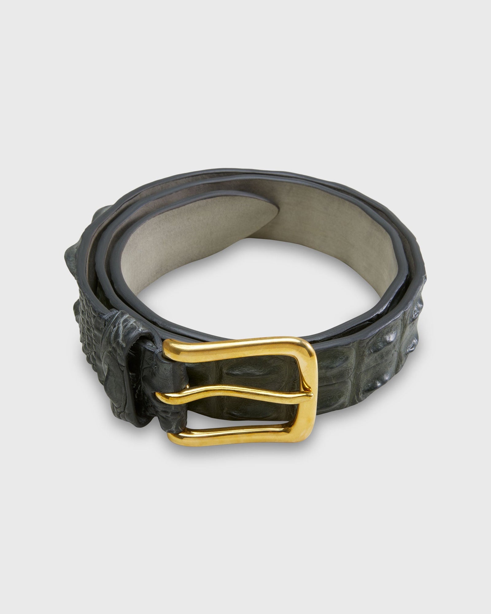 1 3 8 Hornback Crocodile Belt In Dark