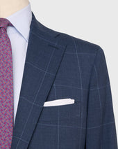Virgil No 3 Suit In Char Sky Windowpane Plainweave