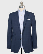 Virgil No 3 Suit In Char Sky Windowpane Plainweave