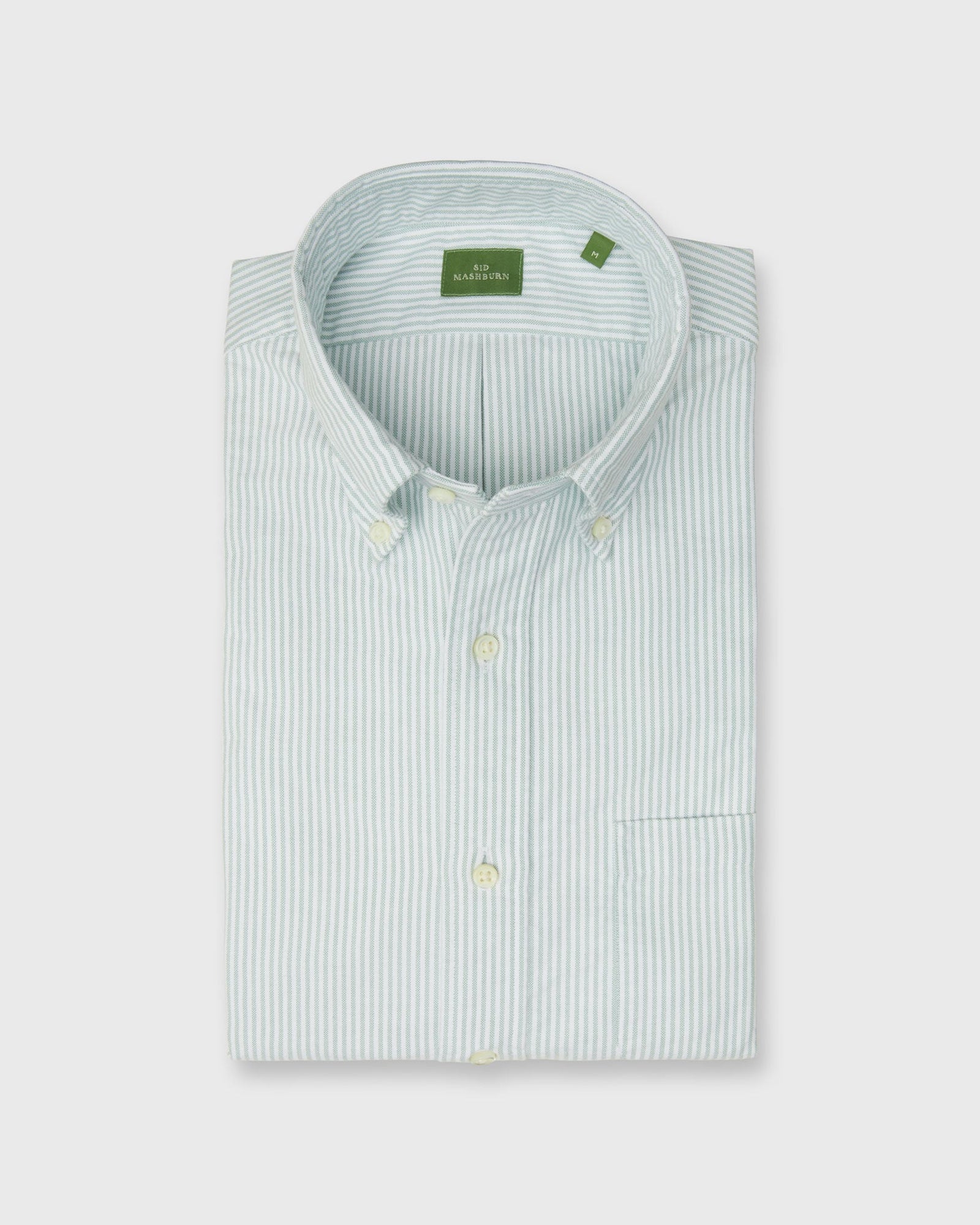 Button Down Sport Shirt In Lovat University Stripe Oxford