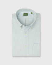 Button Down Sport Shirt In Lovat University Stripe Oxford