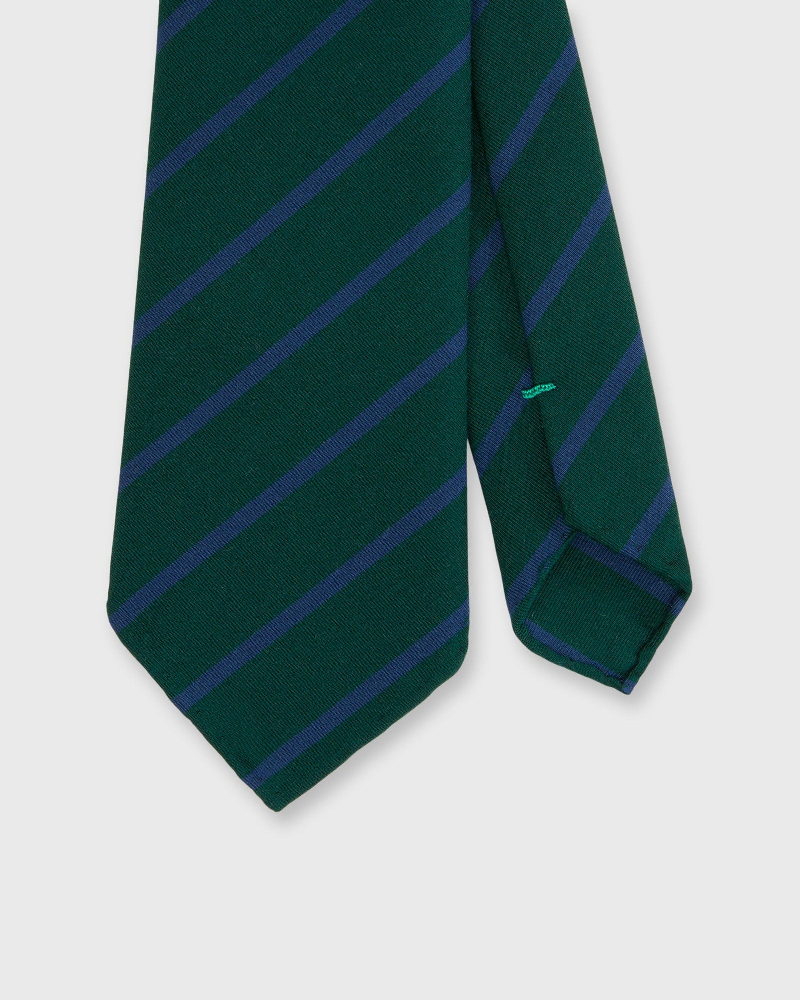 Wool Cotton Woven Tie In Airforce Stripe