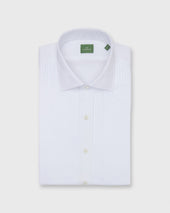 French Cuff Pleated Bib Front Tuxedo Shirt In Poplin