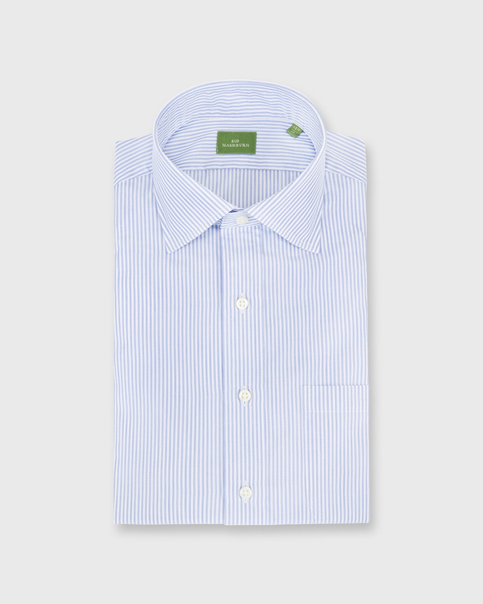 Spread Collar Dress Shirt In Stripe End On End
