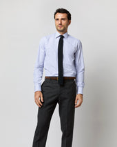 Spread Collar Dress Shirt In Stripe End On End