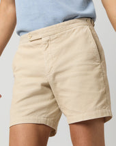 Side Tab Field Short In Bone Garment Dyed Corduroy