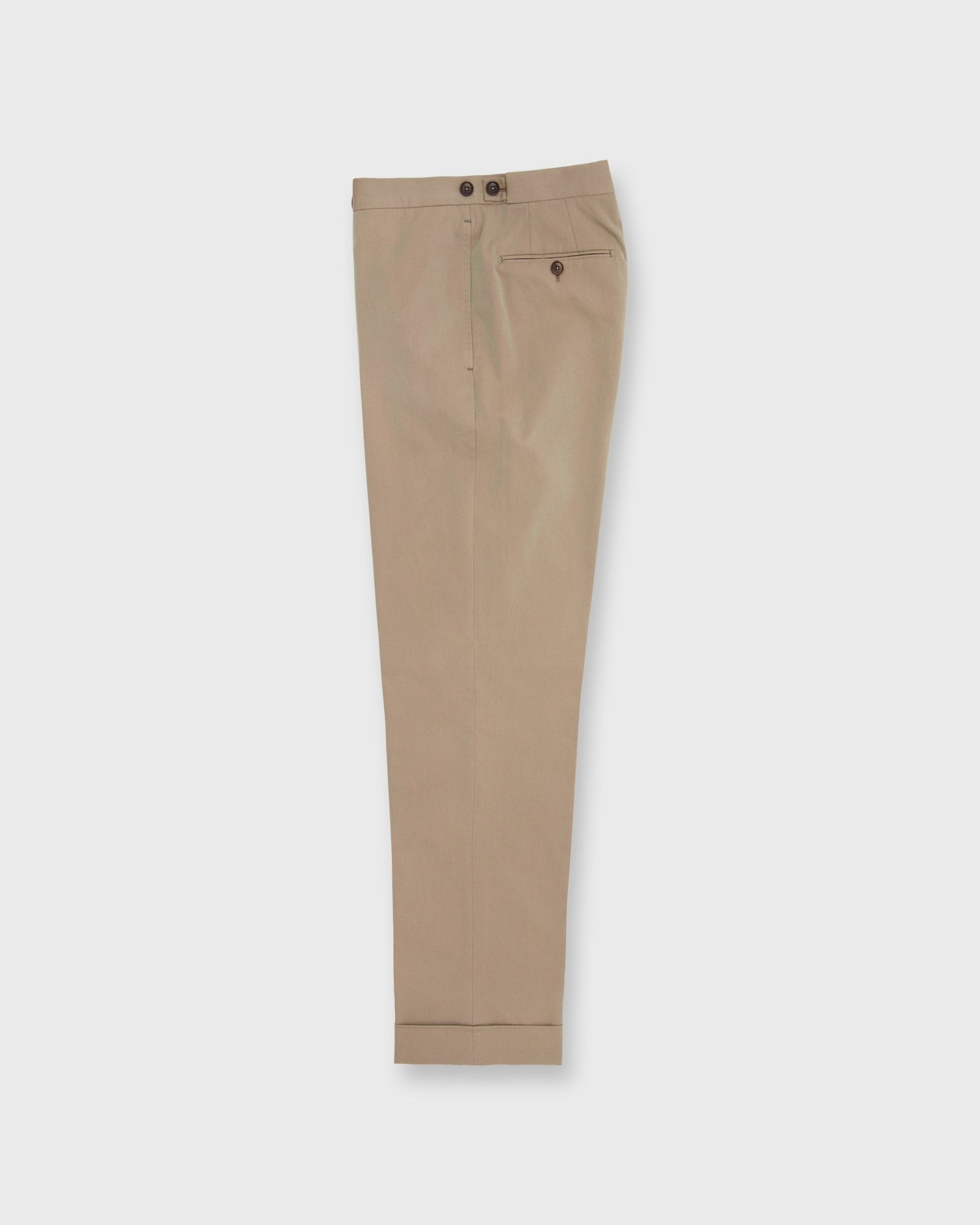 Side-Tab Dress Trouser in Khaki/Red Solaro