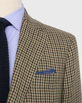 Virgil No 2 Jacket In Brown Check Linen Twill