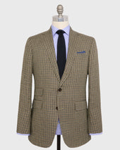 Virgil No 2 Jacket In Brown Check Linen Twill