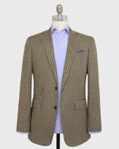 Virgil No 2 Jacket In Brown Check Linen Twill