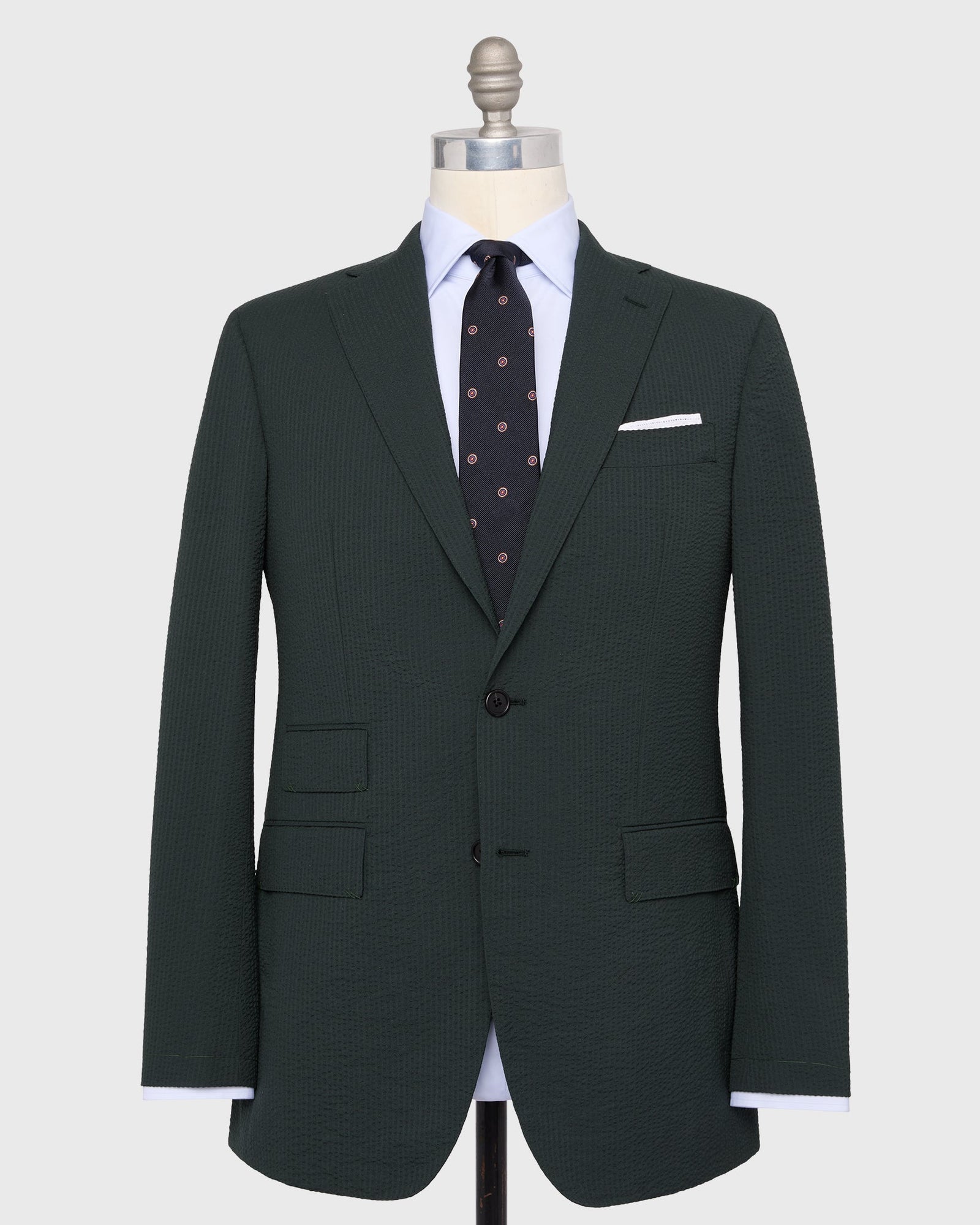Kincaid No. 3 Suit in Dark Forest Seersucker