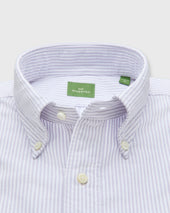 Button Down Sport Shirt In University Stripe Oxford