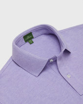Court Polo In Heather Pima Pique