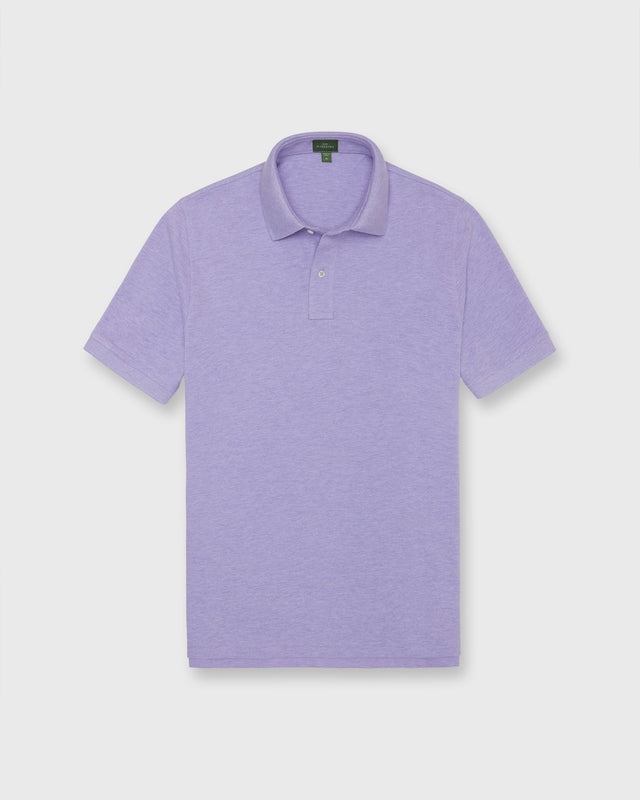 Court Polo In Heather Pima Pique