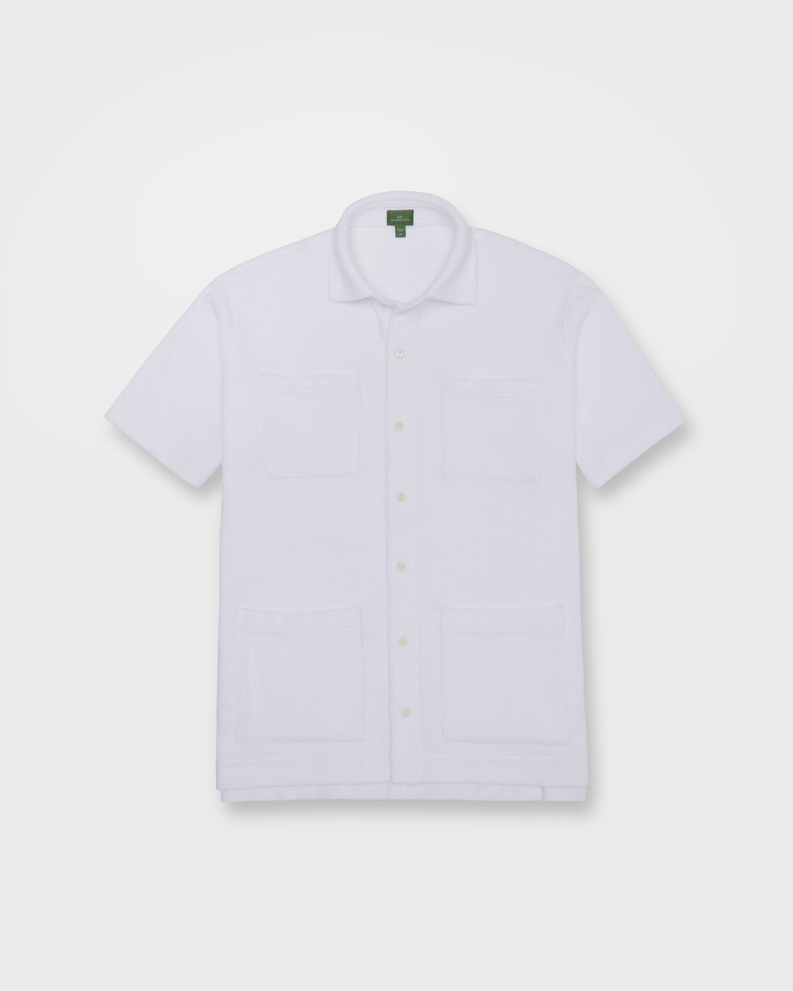 Knit Marquez Shirt in White Terry