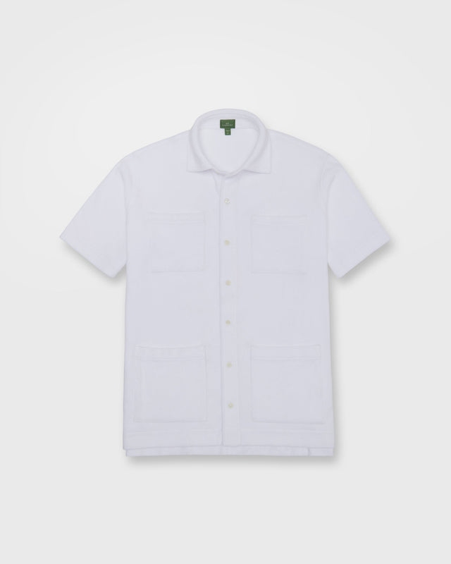 Knit Marquez Shirt in White Terry