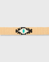 Hand Loomed D Ring Belt In Maize Tribal
