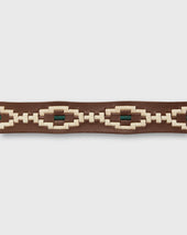 1 1 8 Polo Belt In Bone Green Medium Brown Leather