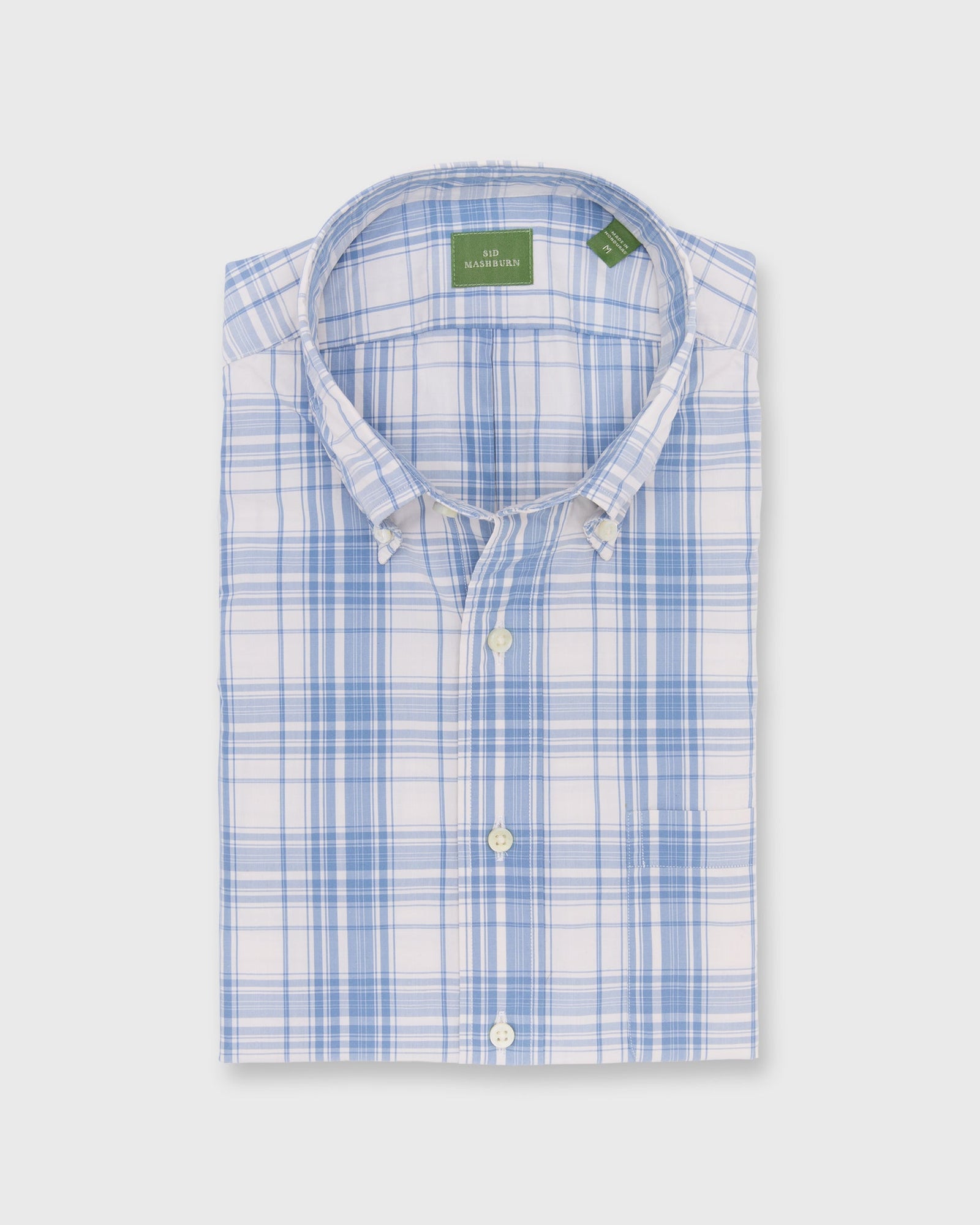 Button Down Sport Shirt In Bone Harbor Plaid Poplin