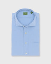 Spread Collar Sport Shirt In Sage Micro Gingham Poplin
