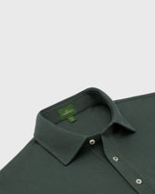 Short Sleeved Polo In Dark Spruce Pima Pique