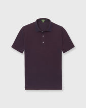 Short Sleeved Polo In Merlot Dark Oxford Pima Pique