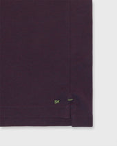 Short Sleeved Polo In Merlot Dark Oxford Pima Pique