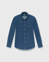 Work Shirt In Medium Wash Denim