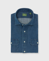 Work Shirt In Medium Wash Denim