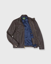 Moto Jacket In Dark Brown Leather