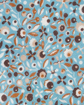 Linen Print Tie In Lovat Brown Floral