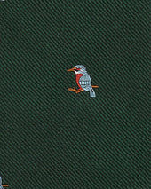 Silk Club Tie In Blue Orange Kingfisher