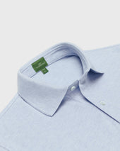 Court Polo In Heather Pale Pima Pique