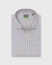 Otto Handmade Sport Shirt In Scotch Lovat Tattersall Twill