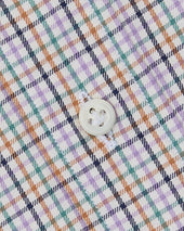 Otto Handmade Sport Shirt In Scotch Lovat Tattersall Twill