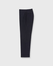 Virgil No 4 Suit In Grey Chalk Stripe Plainweave
