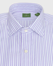 Spread Collar Dress Shirt In Sky Stripe Poplin