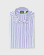 Spread Collar Dress Shirt In Sky Stripe Poplin