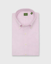 Button Down Sport Shirt In Pink University Stripe Oxford
