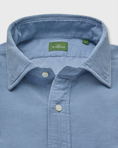 Spread Collar Sport Shirt In Glacier Corduroy