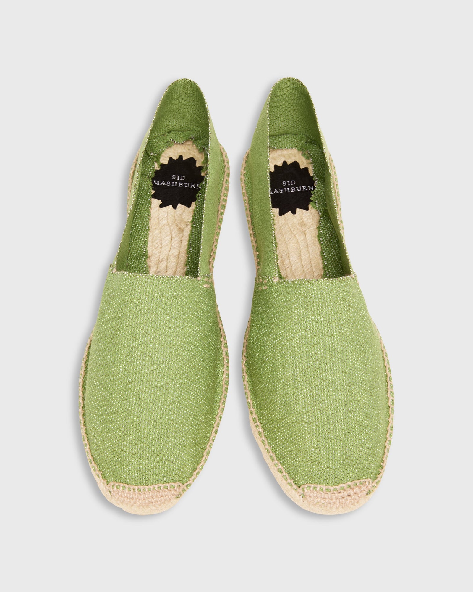 Classic Espadrille In Green Canvas