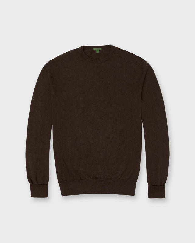 Casual Crewneck Sweater In Brazil Nut Cotton Cashmere