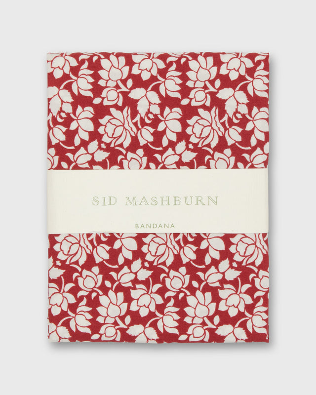 Bandana In Red Little Lotus Liberty Fabric
