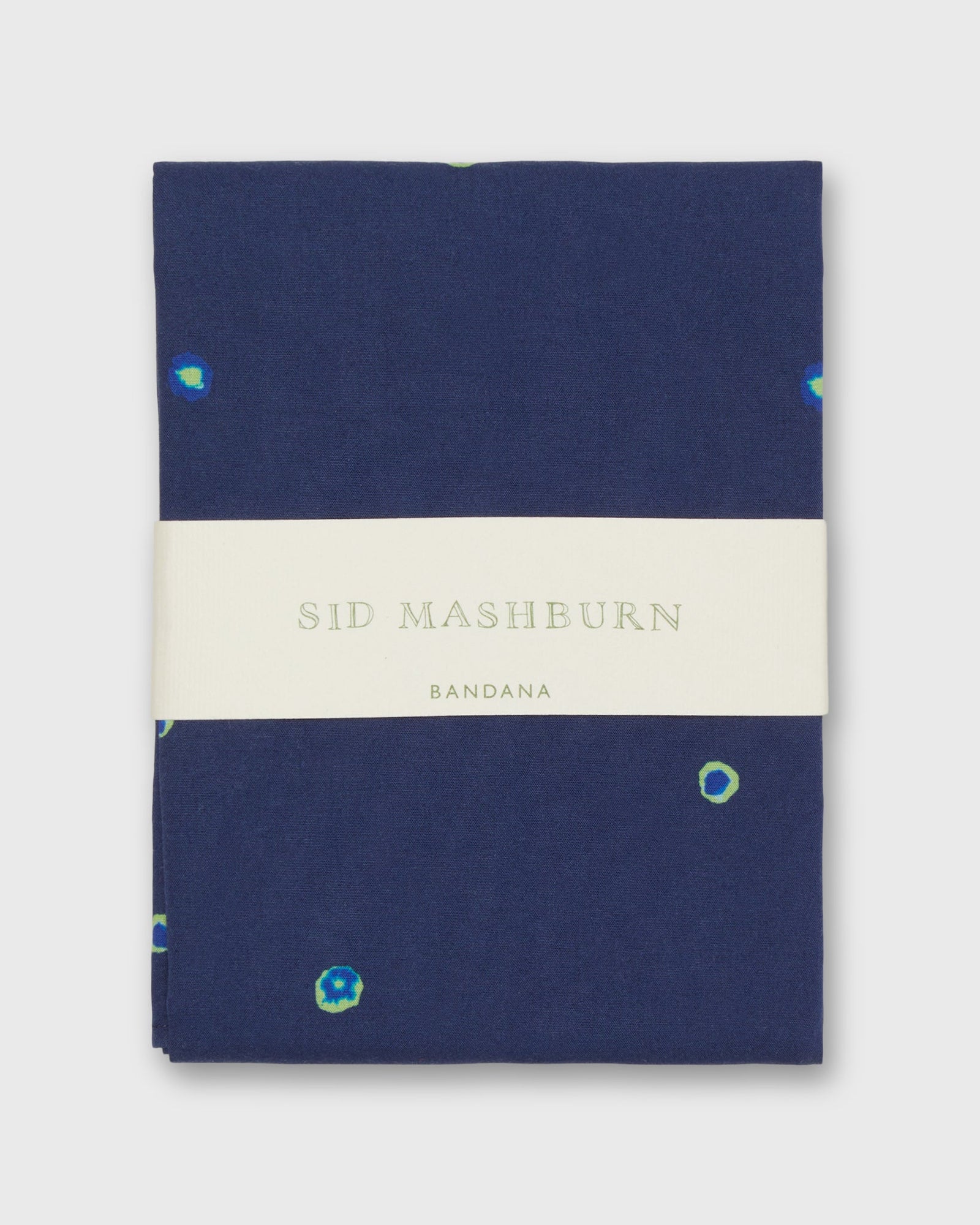 Bandana in Navy/Green/Blue Tie Dye Dot