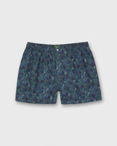 Button Front Boxer Short In Green Multi Chaparral Liberty Fabric