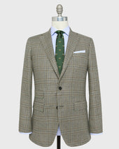 Virgil No 3 Jacket In Oat Navy Slate Glen Plaid Hopsack