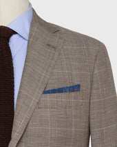 Virgil No 3 Suit In Mocha Bone Glenplaid Plainweave