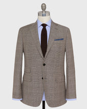 Virgil No 3 Suit In Mocha Bone Glenplaid Plainweave