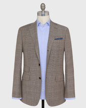 Virgil No 3 Suit In Mocha Bone Glenplaid Plainweave